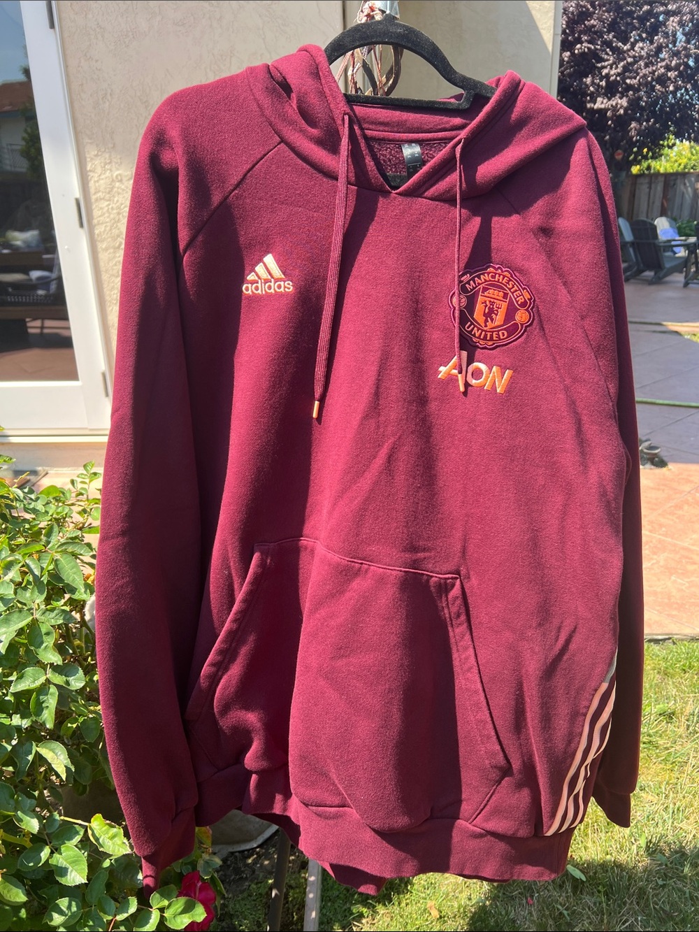 Adidas Men's Manchester United Maroon Hoodie